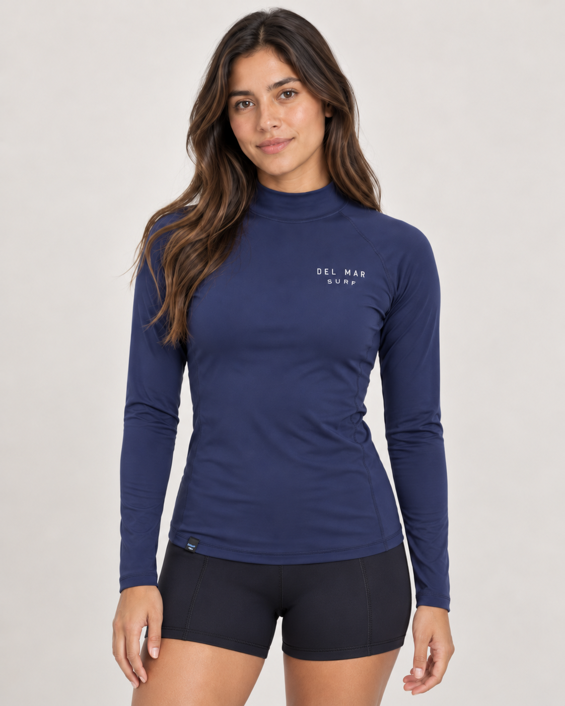 Azul marino | Lycra manga larga azul marino, en la mujer
