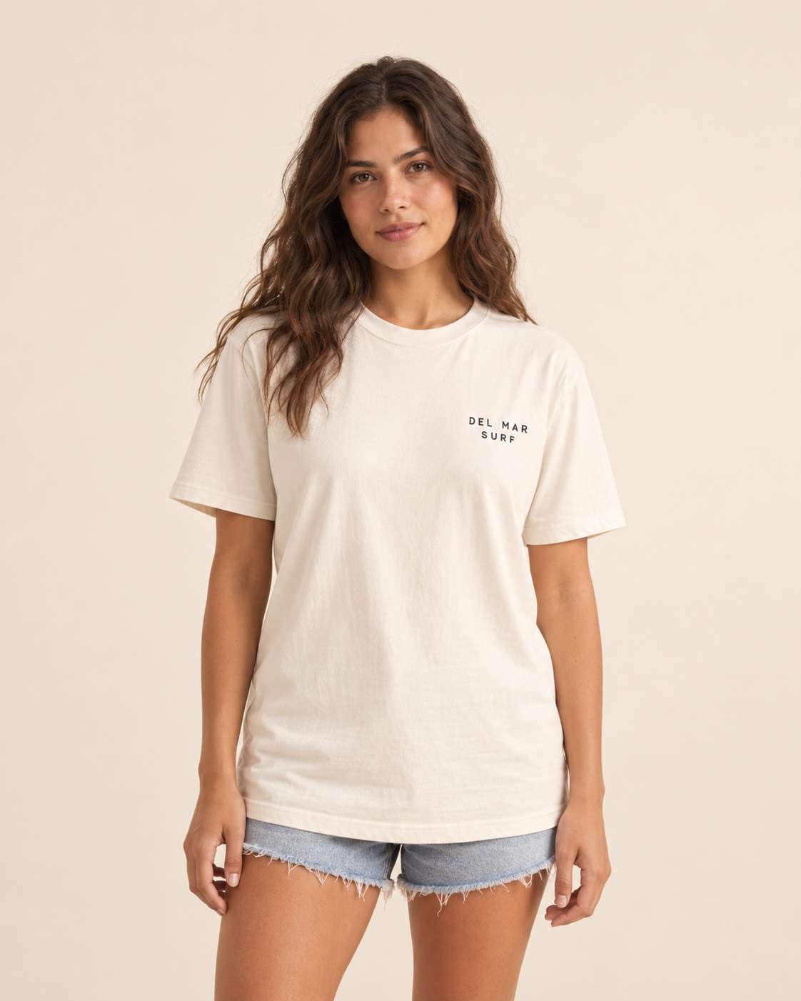 Blanco Hueso | Polo de algodón blanco hueso, en la mujer
